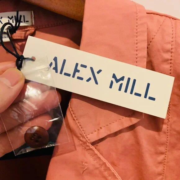 Alex Mill Womens JumpsuitsExpedition Jumpsuit Romper in Washed Twill CityPink
